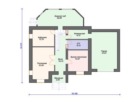 Проект дома К-082 (207.04 кв.м) Проект дома К-082 (207.04 кв.м)