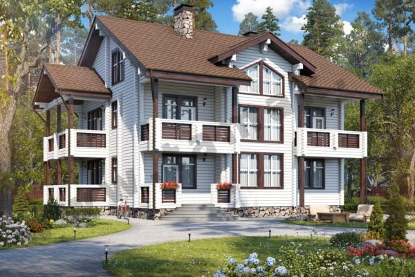 Дом из клееного бруса БД-83-1-422 Дом из клееного бруса БД-83-1-422