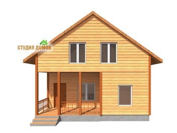 Жилой дом из бруса №3 8x10 м Жилой дом из бруса №3 8x10 м