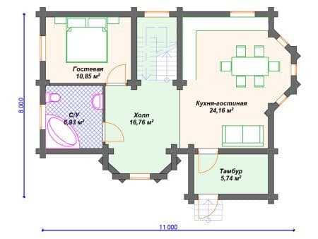Проект дома ДО-058 (114.74 кв.м) Проект дома ДО-058 (114.74 кв.м)