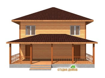 Жилой дом из бруса №2 10x11 м Жилой дом из бруса №2 10x11 м