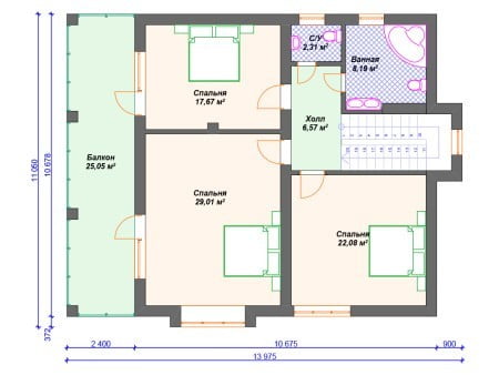 Проект дома К-131 (228.03 кв.м) Проект дома К-131 (228.03 кв.м)
