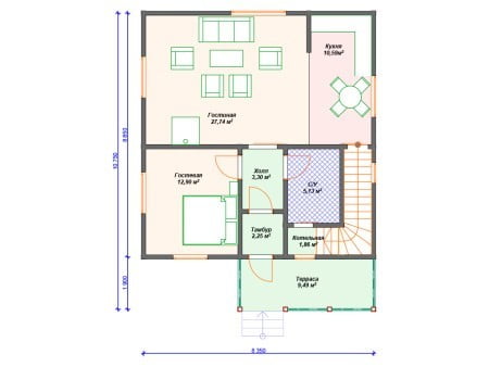 Проект дома ДС-079 (136.43 кв.м) Проект дома ДС-079 (136.43 кв.м)