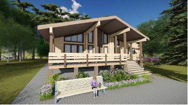 Проект дома из бруса №871 Проект дома из бруса №871