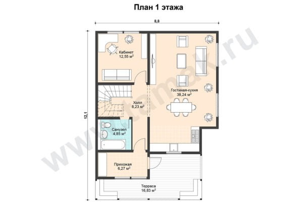 Каркасно-панельный дом Каринтия ПД-303-1-157 Каркасно-панельный дом Каринтия ПД-303-1-157