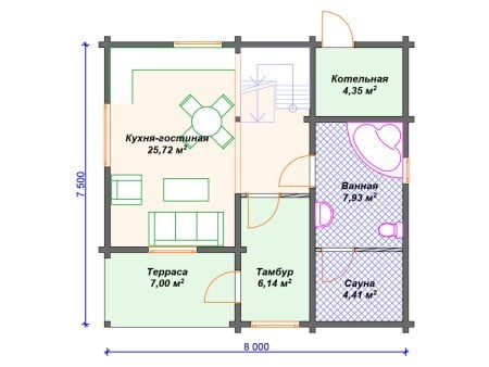 Проект дома ДС-081 (102.14 кв.м) Проект дома ДС-081 (102.14 кв.м)