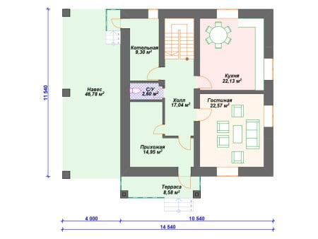 Проект дома К-122 (232.14 кв.м) Проект дома К-122 (232.14 кв.м)