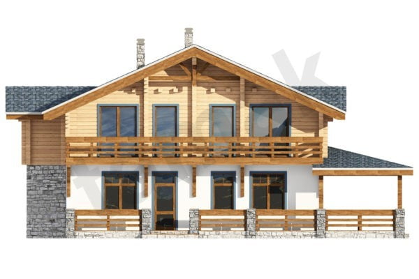 Дом из клееного бруса Шале БШ-6-1-301 Дом из клееного бруса Шале БШ-6-1-301