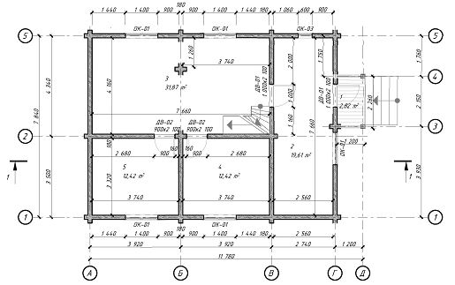 Проект дома из бруса №АС-09 Проект дома из бруса №АС-09