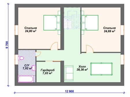 Проект дома К-119 (207.49 кв.м) Проект дома К-119 (207.49 кв.м)