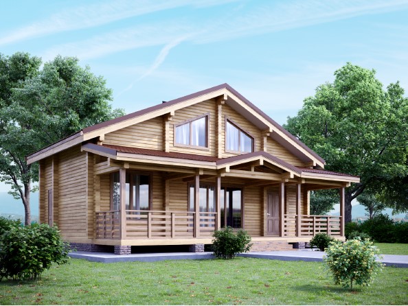 Проект дома из бруса №1044 РП Проект дома из бруса №1044 РП
