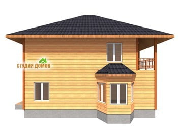 Жилой дом из бруса №4 9x9 м Жилой дом из бруса №4 9x9 м