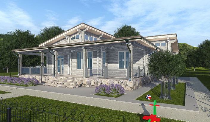 Проект дома из бруса №854 Проект дома из бруса №854