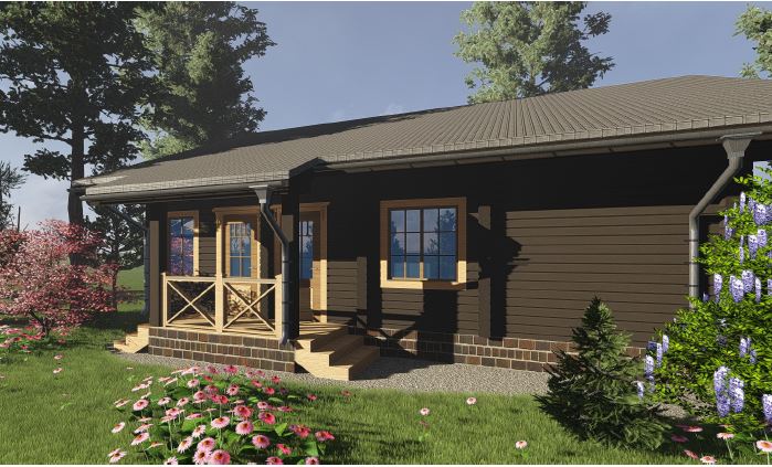Проект дома из бруса №855 РП Проект дома из бруса №855 РП