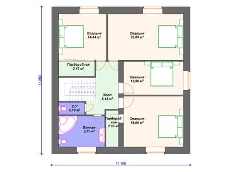 Проект дома К-139 (272.03 кв.м) Проект дома К-139 (272.03 кв.м)