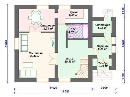 Проект дома К-117 (172.74 кв.м) Проект дома К-117 (172.74 кв.м)