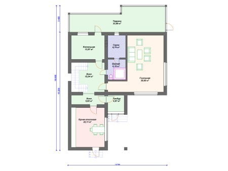 Проект дома К-129 (223.37 кв.м) Проект дома К-129 (223.37 кв.м)