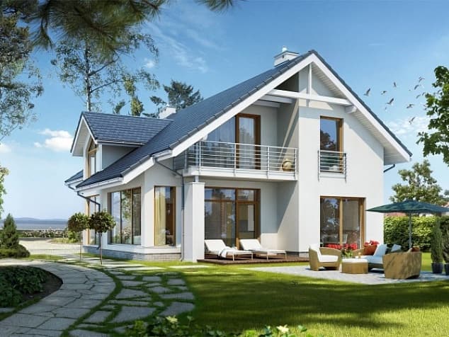 Проект дома из сип панелей С характером Проект дома из сип панелей С характером