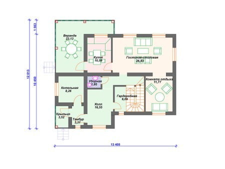 Проект дома К-090 (190.84 кв.м) Проект дома К-090 (190.84 кв.м)