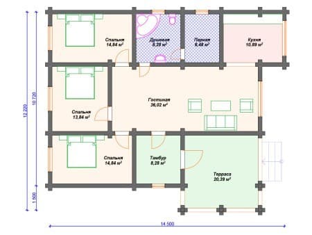 Проект дома ДО-059 (133.86 кв.м) Проект дома ДО-059 (133.86 кв.м)