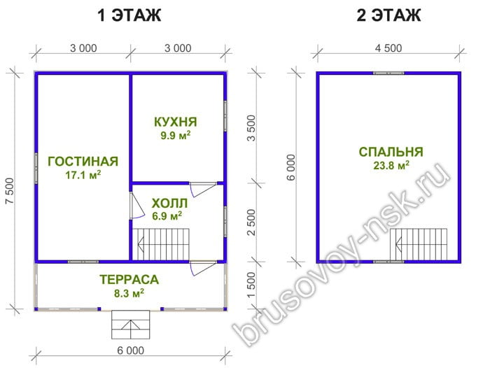 Дом из бруса «Олег» Дом из бруса «Олег»
