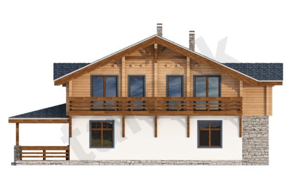 Дом из клееного бруса Шале БШ-6-1-301 Дом из клееного бруса Шале БШ-6-1-301