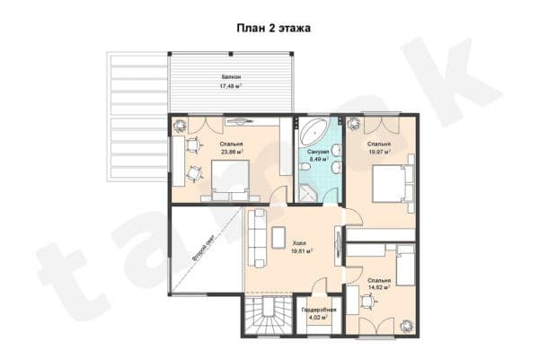 Каркасно-панельный дом УФА ПД-352-1-251 Каркасно-панельный дом УФА ПД-352-1-251