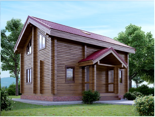 Проект дома из бруса №1035 РП Проект дома из бруса №1035 РП