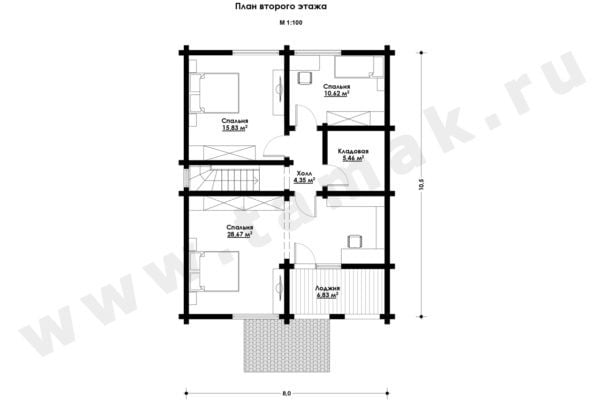 Дом из клееного бруса БД-36-1-149 Дом из клееного бруса БД-36-1-149