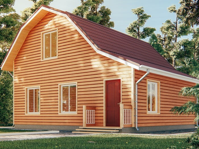 Дом из бруса №34 8x7 м Дом из бруса №34 8x7 м