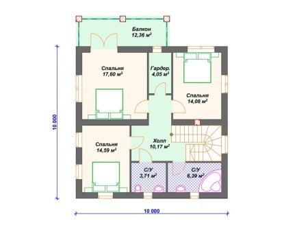 Проект дома К-073 (184.45 кв.м) Проект дома К-073 (184.45 кв.м)