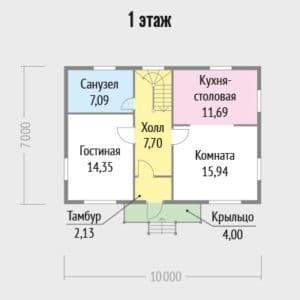Проект дома из бруса Сарбай Проект дома из бруса Сарбай