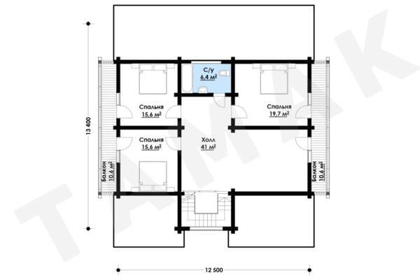 Дом из клееного бруса БД-148-1-280 Дом из клееного бруса БД-148-1-280