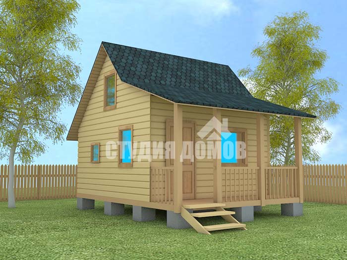 Баня из бруса №17 7,8x6 м Баня из бруса №17 7,8x6 м