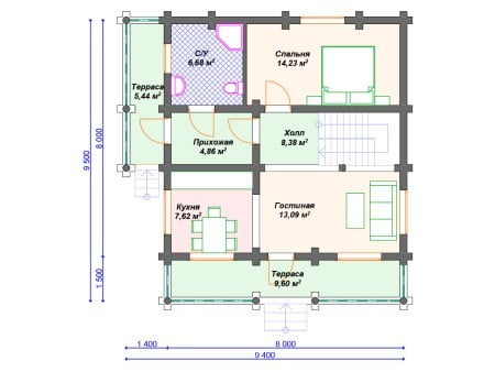 Проект дома ДО-062 (130.62 кв.м) Проект дома ДО-062 (130.62 кв.м)