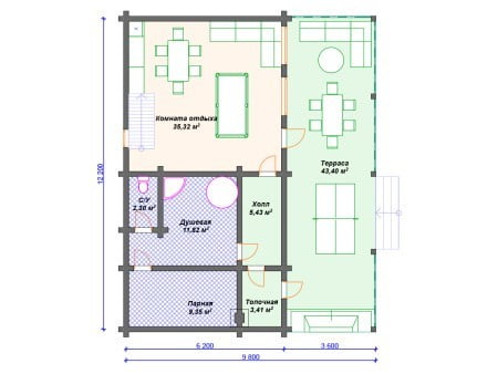 Проект бани Б-037 (129.60 кв.м) Проект бани Б-037 (129.60 кв.м)
