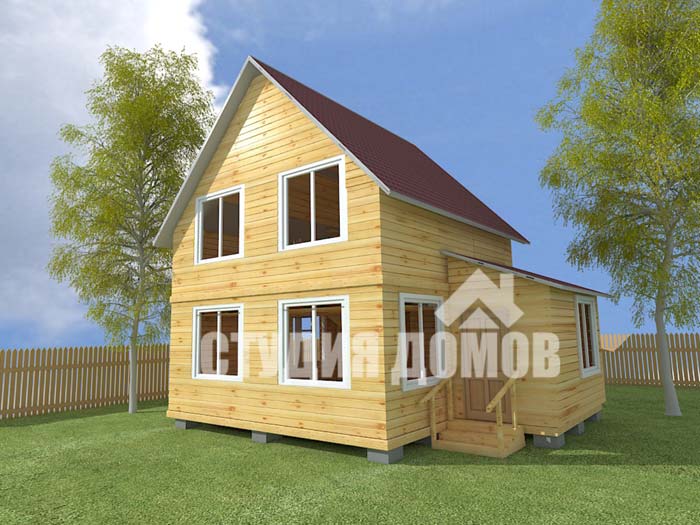 Дом из бруса №28 9x8 м Дом из бруса №28 9x8 м