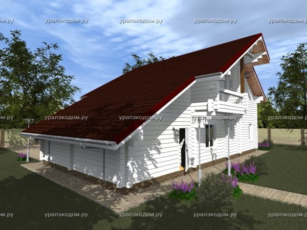 Двухэтажный дом из бруса с Гаражом НАГАЕВО 2-8(10)-17,8(15,5) Двухэтажный дом из бруса с Гаражом НАГАЕВО 2-8(10)-17,8(15,5)