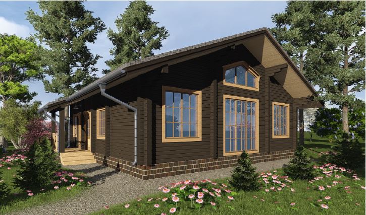 Проект дома из бруса №855 РП Проект дома из бруса №855 РП