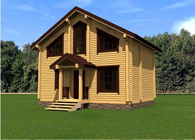 Проект дома из бруса №АС-07 Проект дома из бруса №АС-07