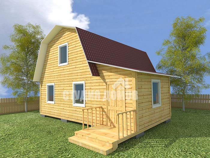 Дом из бруса №22 8x7 м Дом из бруса №22 8x7 м