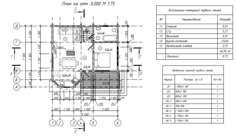 Проект дома из бруса №929 Проект дома из бруса №929
