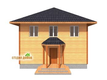Жилой дом из бруса №4 9x9 м Жилой дом из бруса №4 9x9 м
