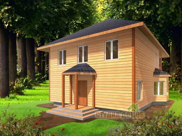 Жилой дом из бруса №4 9x9 м Жилой дом из бруса №4 9x9 м