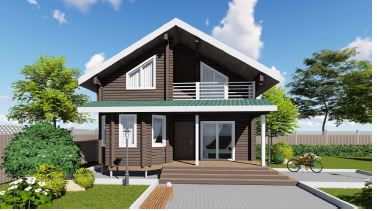 Проект дома из бруса №929 Проект дома из бруса №929