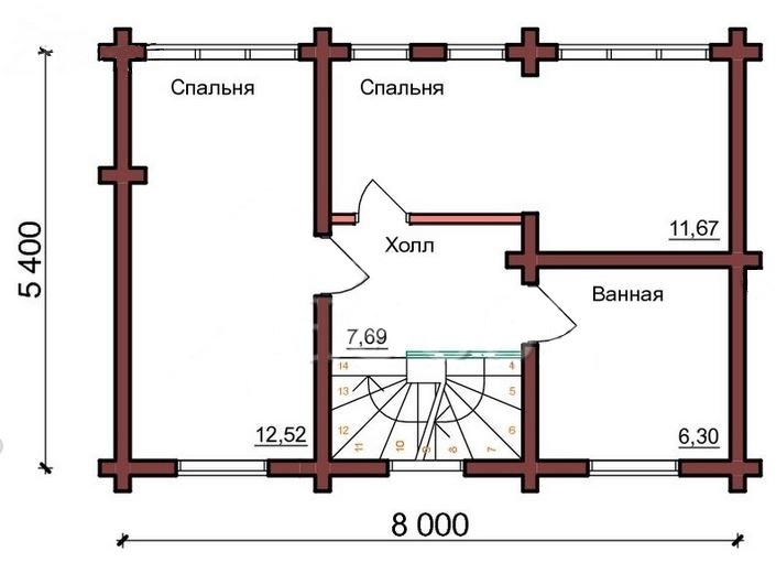 Проект дома из бруса №337 Проект дома из бруса №337
