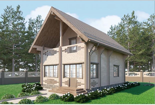 Проект дома из бруса №848 Проект дома из бруса №848