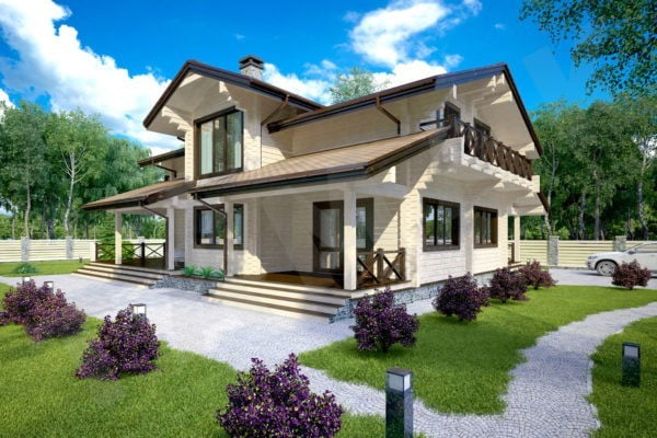 Дом из клееного бруса БД-148-1-280 Дом из клееного бруса БД-148-1-280