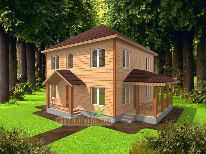 Жилой дом из бруса №1 9x11,4 м Жилой дом из бруса №1 9x11,4 м