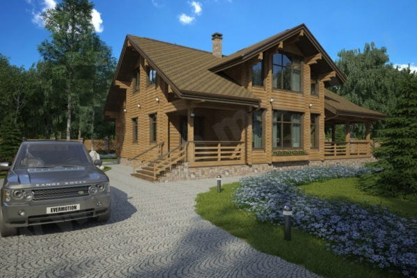 Дом из клееного бруса БД-136-1-295 Дом из клееного бруса БД-136-1-295